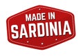 Made in Sardinia label or sticker