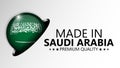 Made in SaudiArabia graphic and label Royalty Free Stock Photo