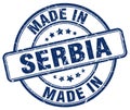 made in Serbia blue grunge stamp