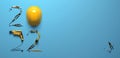`2022` made from a set of construction tools and a protective helmet on a blue background. Royalty Free Stock Photo
