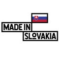 Made in Slovakia label on white