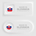 Made in Slovakia neumorphic graphic and label