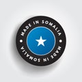 Made in Somalia text emblem badge, concept background