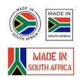 made in South Africa icon set, product labels of the Republic of South Africa