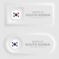 Made in SouthKorea neumorphic graphic and label