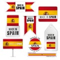 Made in Spain graphics and labels set Royalty Free Stock Photo