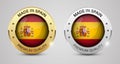 Made in Spain graphics and labels set Royalty Free Stock Photo