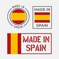 made in Spain icon set, Spanish product labels Royalty Free Stock Photo