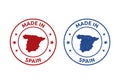 made in Spain icon set, Spanish product stamp Royalty Free Stock Photo