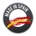 Made in Spain label badge logo certified Royalty Free Stock Photo
