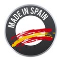 Made in Spain label badge logo certified. Royalty Free Stock Photo