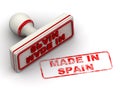 Made in Spain. Seal and imprint