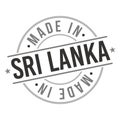 Made in Sri Lanka Quality Original Stamp Design Vector Art Tourism Souvenir Round Seal Badge.