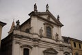 Facade of the church of Santa Maria in Foro called Dei Servi in Vicenza, Italy.
