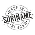 Made In Suriname. Stamp Rectangle Map. Logo Icon Symbol. Design Certificated.