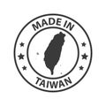 Made in Taiwan icon. Stamp sticker. Vector illustration