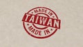Made in Taiwan stamp and stamping