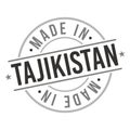 Made In Tajikistan. Stamp Rectangle Map. Logo Icon Symbol. Design Certificated.