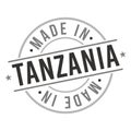 Made in Tanzania Quality Original Stamp Design Vector Art Tourism Souvenir Round Seal Badge.