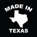 Made in Texas with Texas map.