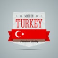 Made in Turkey badge. Royalty Free Stock Photo