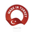 Made in Turkey flag blue color label button banner Royalty Free Stock Photo