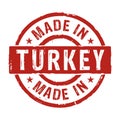 Made in Turkey grunge stamp vector Royalty Free Stock Photo