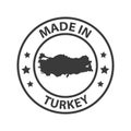Made in Turkey icon. Stamp sticker. Vector illustration Royalty Free Stock Photo