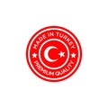 Made in Turkey label logo design template Royalty Free Stock Photo