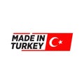 Made in Turkey label logo design template Royalty Free Stock Photo