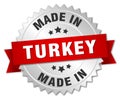 made in Turkey silver badge Royalty Free Stock Photo