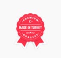 Made in Turkey vector badge