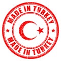 Made in Turkey vector rubber stamp Royalty Free Stock Photo