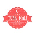 Made in Turkey, vintage badge, emblem Royalty Free Stock Photo