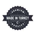 Made in Turkey, vintage badge Royalty Free Stock Photo