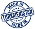 Made in Turkmenistan blue grunge stamp