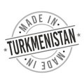 Made In Turkmenistan. Stamp Rectangle Map. Logo Icon Symbol. Design Certificated.