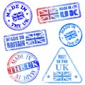 Made In The UK Stamps Royalty Free Stock Photo