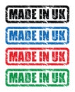Made in uk stamps Royalty Free Stock Photo