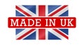 Made in UK, United Kingdom label bagde. Vector illustration Royalty Free Stock Photo