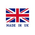 Made in United Kingdom icon with Great Britain flag Royalty Free Stock Photo