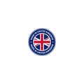 Made in United Kingdom logo, circular label vector graphics Royalty Free Stock Photo