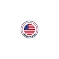 Made in USA, American flag icon logo vector Royalty Free Stock Photo