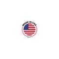 Made in USA, American flag icon logo vector Royalty Free Stock Photo
