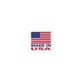 Made in USA, American flag icon logo vector Royalty Free Stock Photo