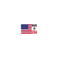 Made in USA, American flag icon logo vector Royalty Free Stock Photo