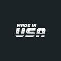 Made in USA badge with USA flag elements. Vector illustration Royalty Free Stock Photo