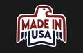 made in usa with black background Royalty Free Stock Photo