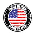 Made in USA, colored rubber stamp Royalty Free Stock Photo