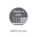Made in USA icon. Trendy Made in USA logo concept on white background from United States of America collection Royalty Free Stock Photo
